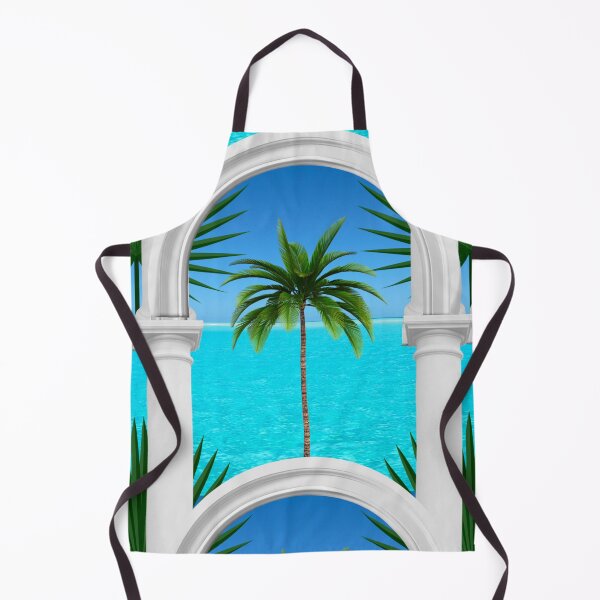Item preview, Tropical,sea,palmleaf tree,Arch,arches,arcade,columns,statues,Italian style designed and sold by MariaMarinova.