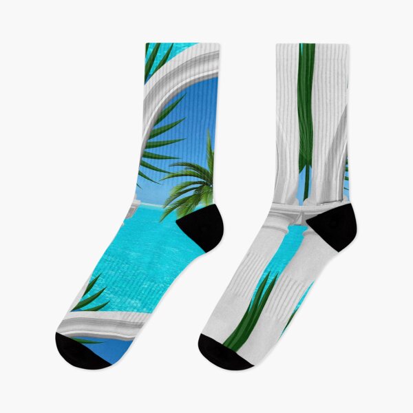 Item preview, Tropical,sea,palmleaf tree,Arch,arches,arcade,columns,statues,Italian style  designed and sold by MariaMarinova.
