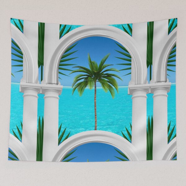 Item preview, Tropical,sea,palmleaf tree,Arch,arches,arcade,columns,statues,Italian style  designed and sold by MariaMarinova.