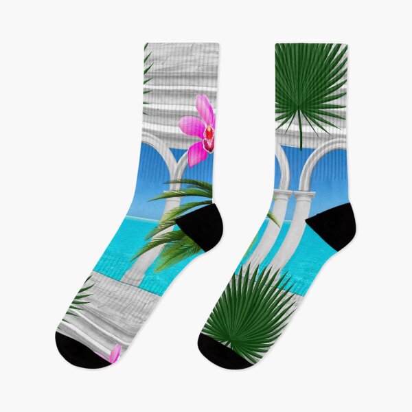 Item preview, Tropical,sea,palmleaf tree,Arch,arches,arcade,columns,statues,Italian style  designed and sold by MariaMarinova.