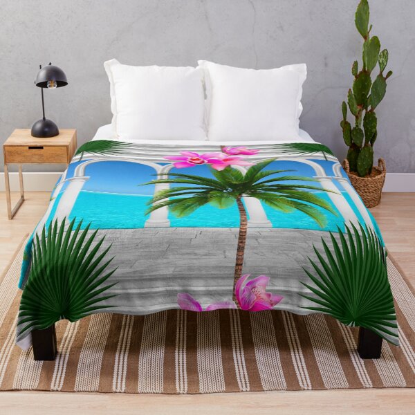 Item preview, Tropical,sea,palmleaf tree,Arch,arches,arcade,columns,statues,Italian style  designed and sold by MariaMarinova.