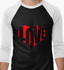 Love in Heart Men's Baseball ¾ T-Shirt
