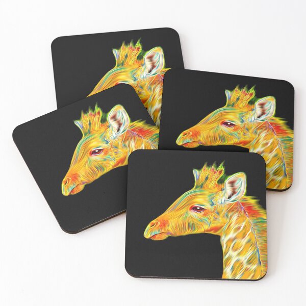 Item preview, Giraffe Artwork - Abstract Color Beauty designed and sold by LivingWild.