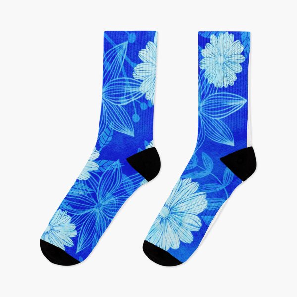 Item preview, Floral blue illustration designed and sold by Hollyroseart.