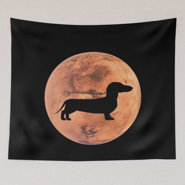 Item preview, dachshund Dog Silhouette in Mars dachshund lover gift designed and sold by alaechamlal.