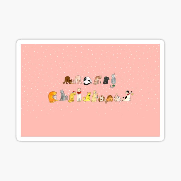 Ye Ol' Merry Christmas Kitty's Sticker