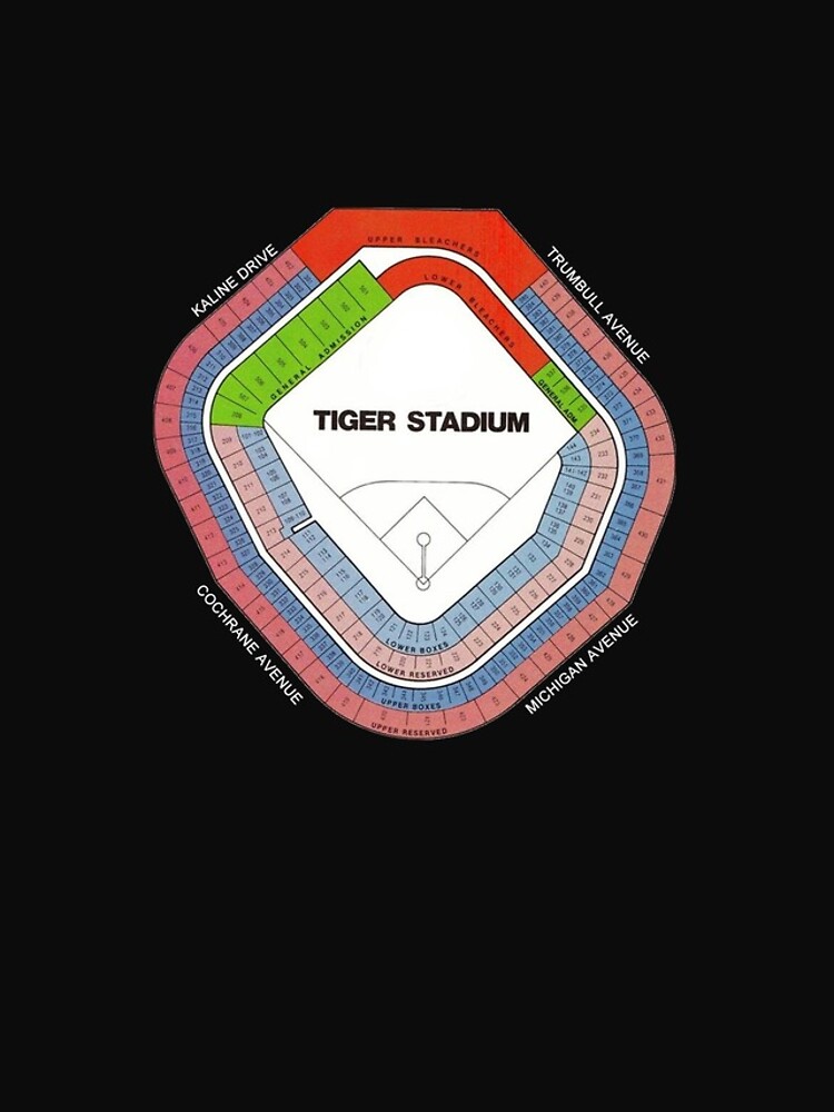 Seating diagram for Tiger Stadium