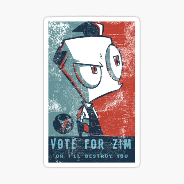 Vote For Zim Sticker