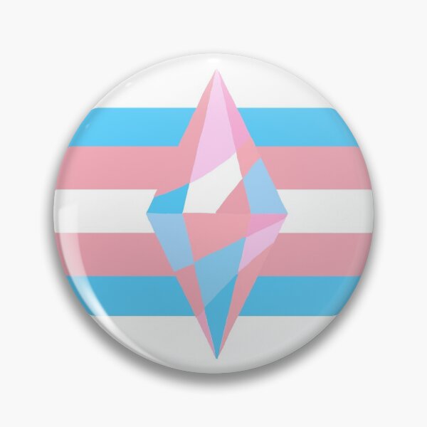 Artikelvorschau, Trans Pride Flagge mit Plumbob Sims 4 entworfen und verkauft von Emmys Prints.