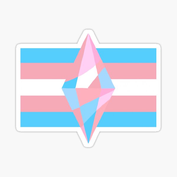 Trans Pride Flag With Plumbob Sims 4 Sticker For Sale By Leahsfox