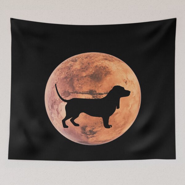 Item preview, basset hound Dog Silhouette in Mars basset hound lover gift designed and sold by alaechamlal.