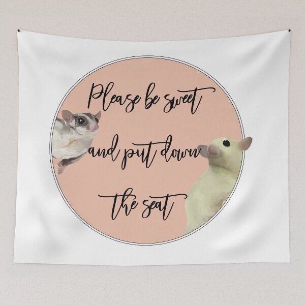 Item preview, Sugar Glider Please Be Sweet And Put Down The Seat designed and sold by LordGraceArt.