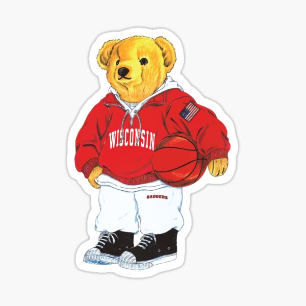 Artikel-Vorschau von Basketball-Bär der University of Wisconsin, designt und verkauft von BermanDesigns.