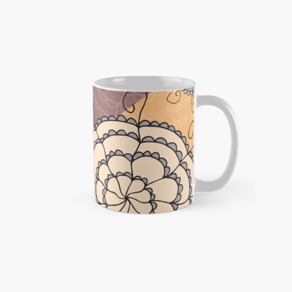 Warm Whimsical Flowers Classic Mug