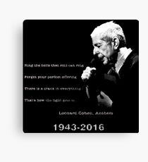 leonard cohen Canvas Print