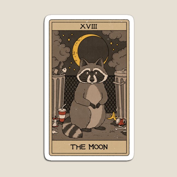 Item preview, The Moon - Raccoons Tarot designed and sold by Thiago Corrêa.