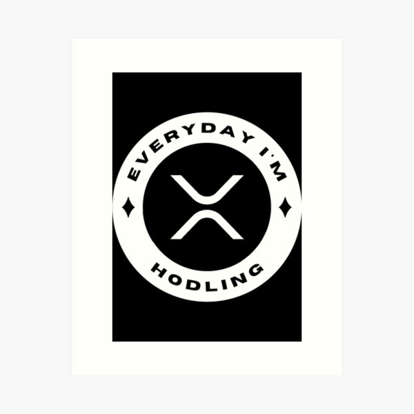 Artikel-Vorschau von Everyday I'm Hodling - Ripple (XRP) - Weiß, designt und verkauft von issaapparel.