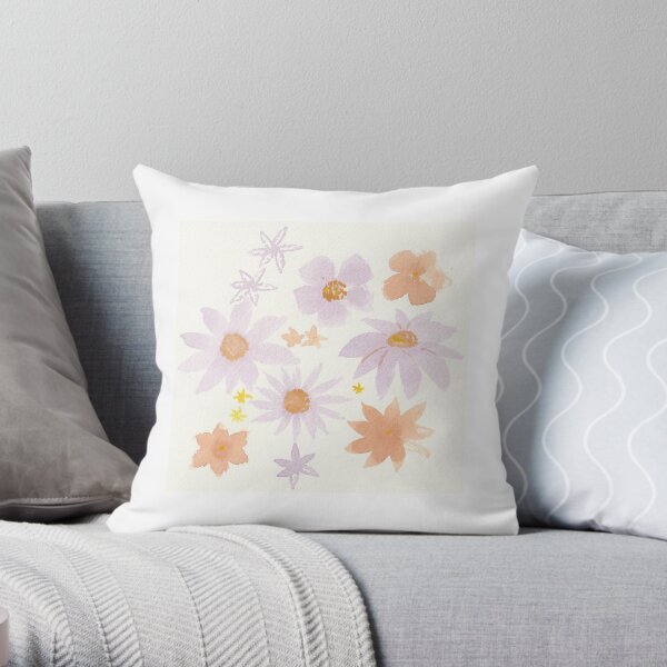 Lilac daisy Throw Pillow