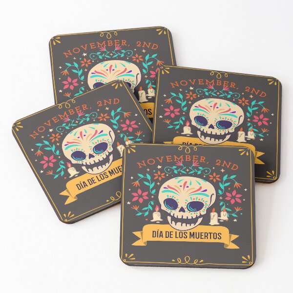 Item preview, Dia De Los Muertos Cempasuchil Flowers Day of The Dead Skull designed and sold by LMcDs.