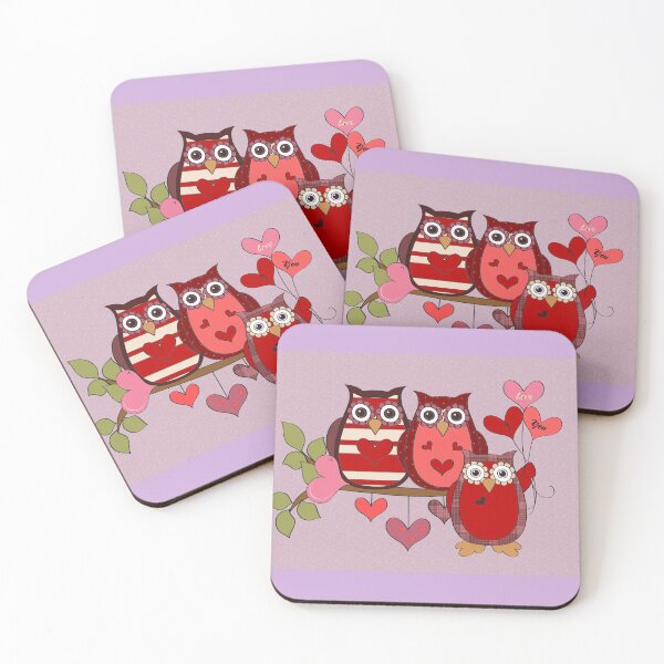 Item preview, Owls in Love, fantasy art designed and sold by LoneAngel.