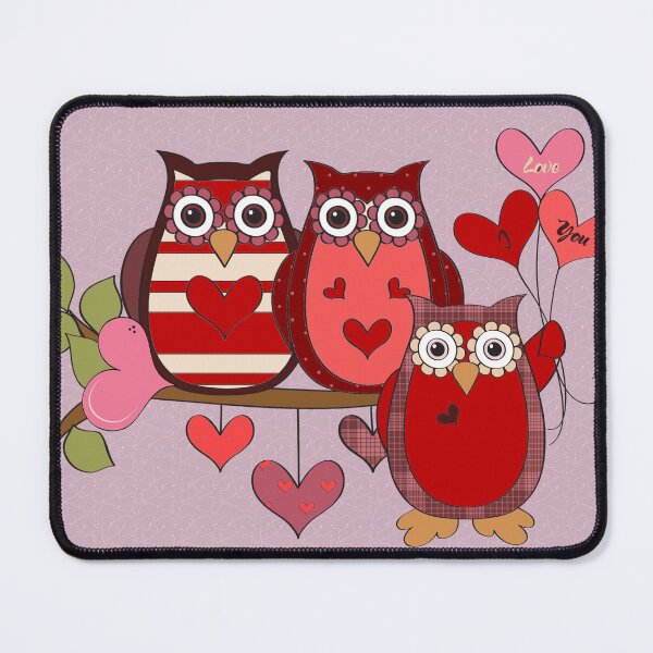 Item preview, Owls in Love, fantasy art designed and sold by LoneAngel.