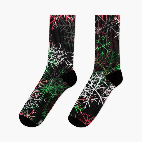 Item preview, Copos de nieve rojos, verdes y blancos designed and sold by JeebieRiver.