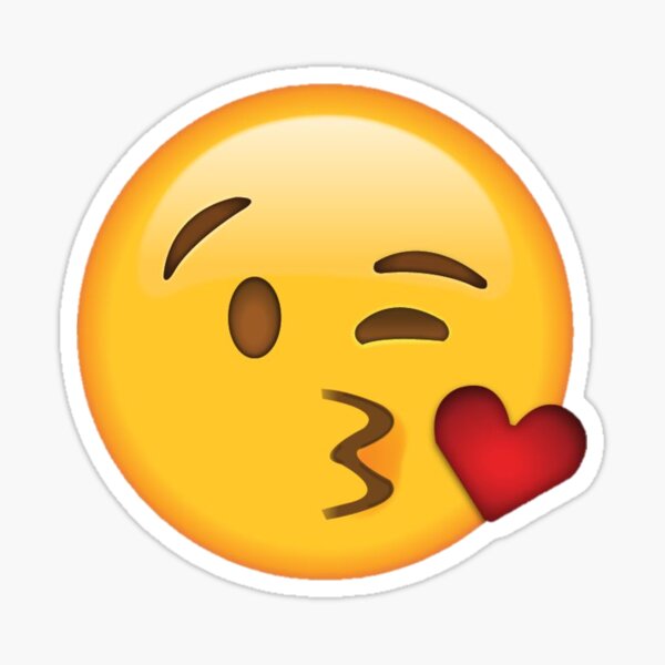 Kiss Kissy Face Emoji Sticker For Sale By Alecturner Redbubble   St,small,507x507 Pad,600x600,f8f8f8 