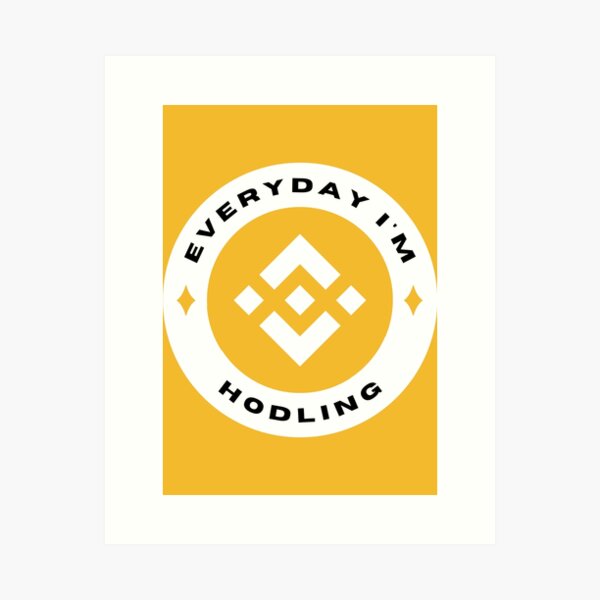 Artikel-Vorschau von Everyday I'm Hodling - Binance Coin (BNB) - Farbe, designt und verkauft von issaapparel.