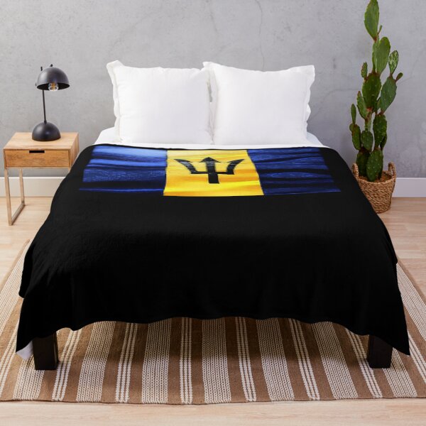 Item preview, Barbados Flag Poseidon Trident Royal Sea Surface Reflection designed and sold by Jameskirappoh.