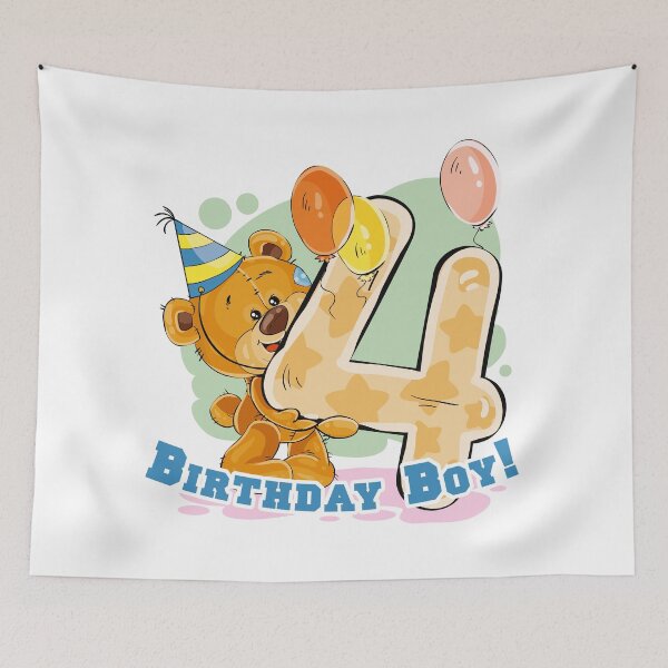 Item preview, Boy's Fourth Birthday! designed and sold by lucidfrog.
