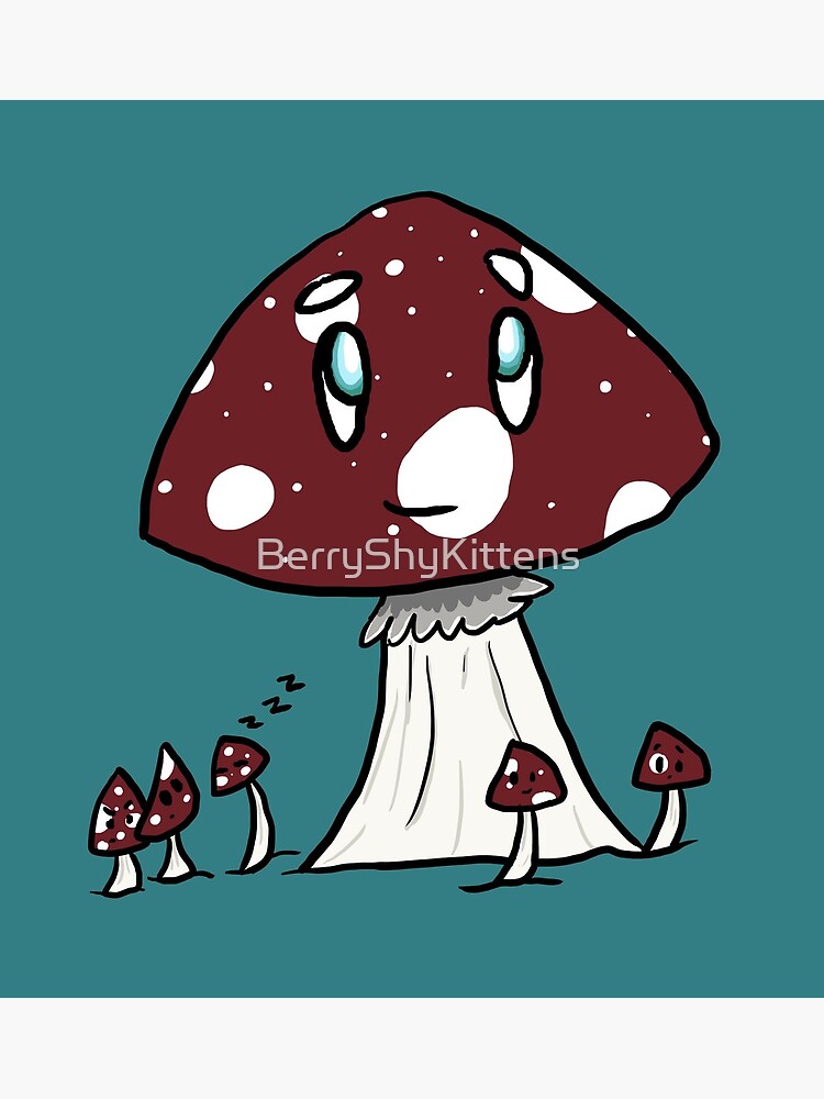 "Cute Mushrooms " Poster for Sale by BerryShyKittens Redbubble