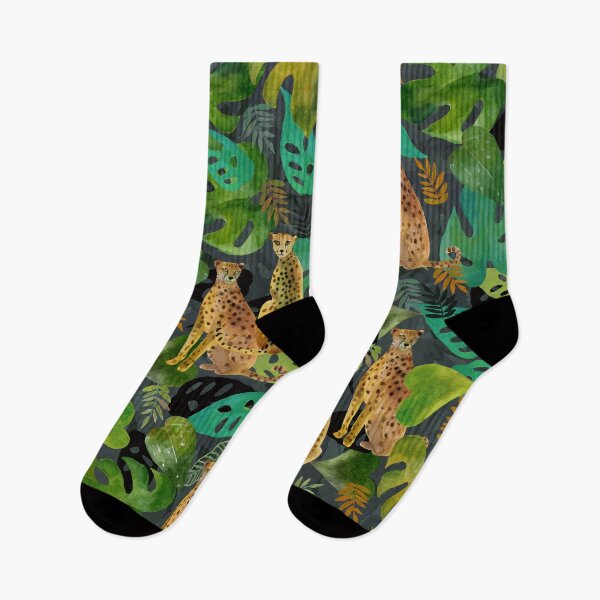 Item preview, Cheetahs in a Tropical Jungle Pattern designed and sold by Sue Zipkin.