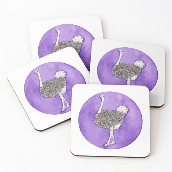 Item preview, Inktober 2021: Ostrich designed and sold by Pamela Sommer.