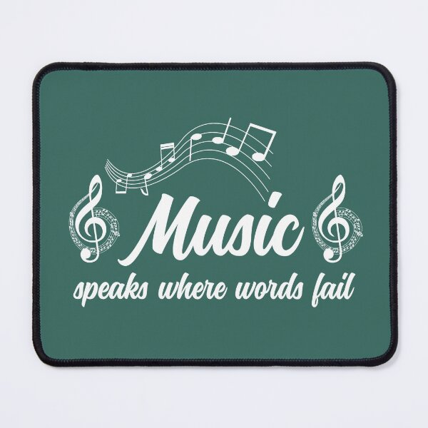 Item preview, Music Speaks When Words Fail, Music Quote, Musician, Music Teacher Gift Design designed and sold by DesignHouse07.