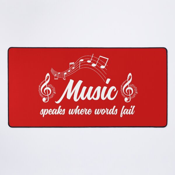 Item preview, Music Speaks When Words Fail, Music Quote, Musician, Music Teacher Gift Design designed and sold by DesignHouse07.