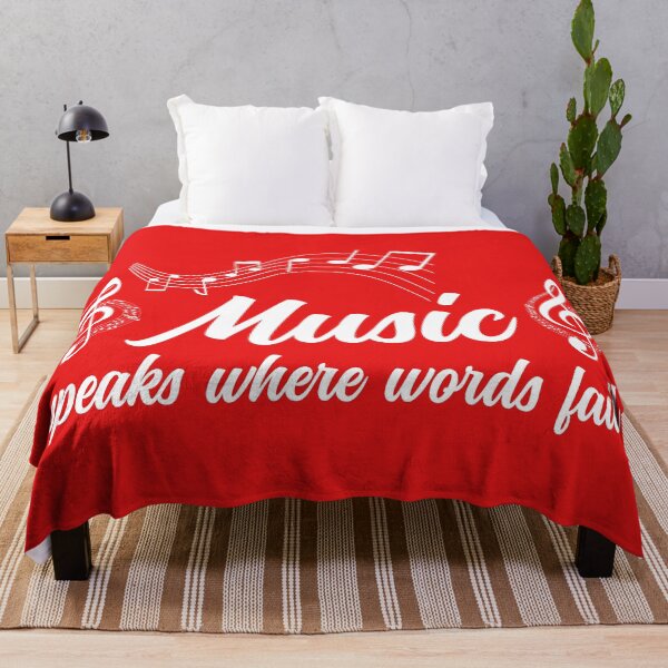 Item preview, Music Speaks When Words Fail, Music Quote, Musician, Music Teacher Gift Design designed and sold by DesignHouse07.