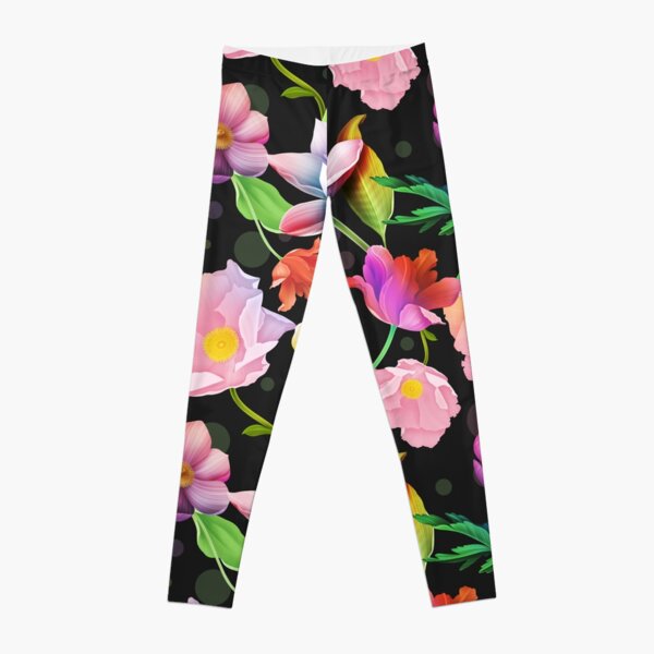 Abstract floral pattern Leggings