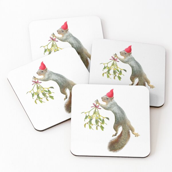 Item preview, Squirrel with Mistletoe designed and sold by catsclips.