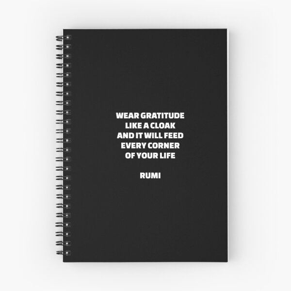 Item preview, Wear gratitude like a cloak and it will feed every corner of your life - Rumi Quotes  designed and sold by Inspirationmotivation.
