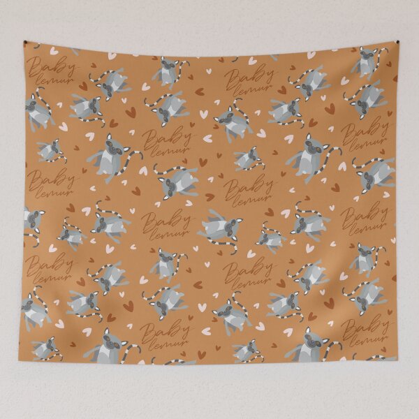 Item preview, Baby lemur seamless pattern designed and sold by aggiexnjoz.