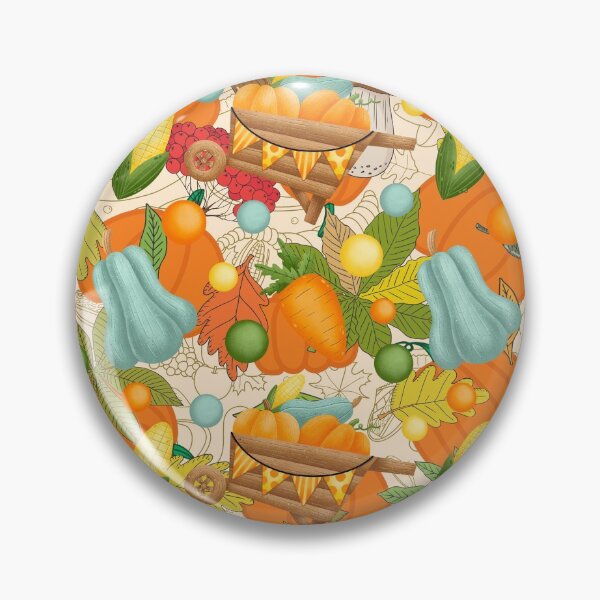 Item preview, Thanksgiving Pumpkins And Vegetables Pattern designed and sold by Designs By YL.