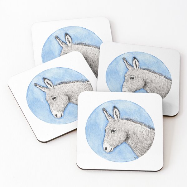 Item preview, Inktober 2021: Donkey designed and sold by Pamela Sommer.