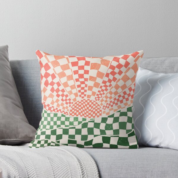 Item preview, Checkered Sunset Landscape (Pink) designed and sold by AnecdoteThread.