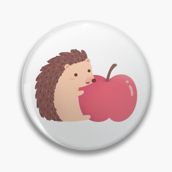 Artikelvorschau, Süßer Igel umarmt Apfel entworfen und verkauft von rustydoodle.