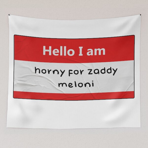 Item preview, hello i am: horny for zaddy meloni designed and sold by medusabyaguss.