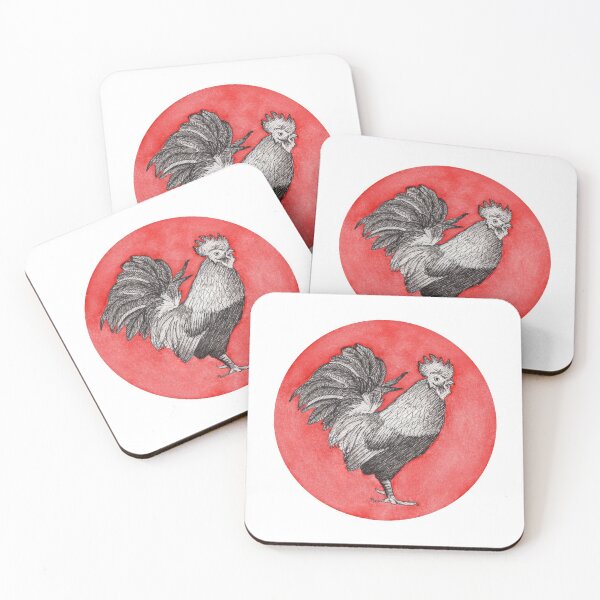 Item preview, Inktober 2021: Rooster designed and sold by Pamela Sommer.