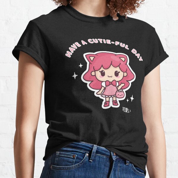 Kawaii Aesthetic Cute Cottagecore Chibi Cat Girl Anime Japanese Classic T-Shirt