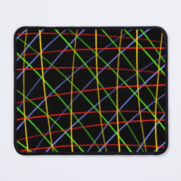 Item preview, Colorful lines pattern on black background designed and sold by Meo Design.