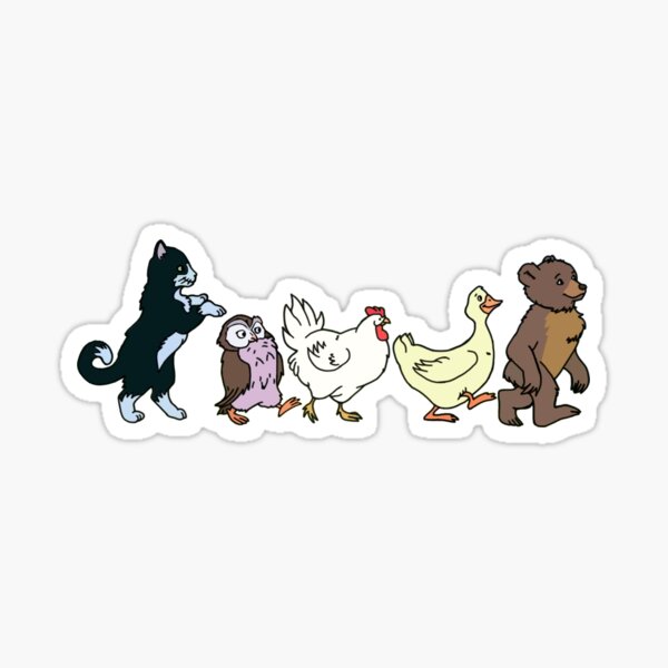 Little Bear and Friends Art  Sticker