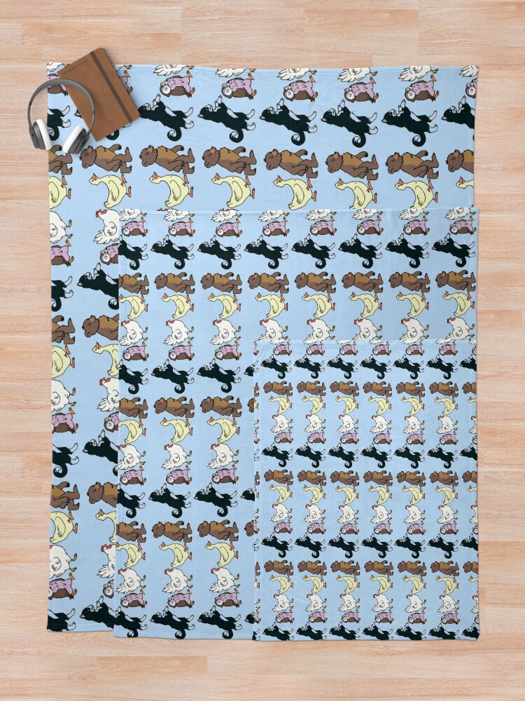 Alternate view of Little Bear and Friends Art Throw Blanket